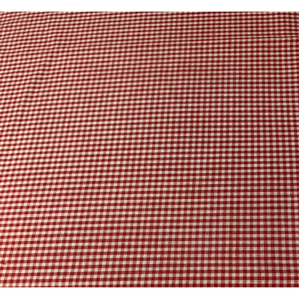 Red & White Gingham Cotton Fabric 18" x 22" Fat Quarter Quilting